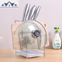 厨房不锈钢多层锅盖架家用厨具沥水架台面菜板砧板架子刀架置物架 三维工匠