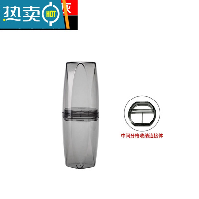 敬平情侣旅行牙刷杯套装便携式出差旅游牙具盒漱口杯牙膏牙刷盒毛巾盒 简易款[优雅灰]洗漱杯