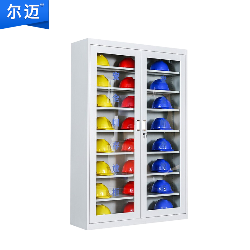 尔迈 安全帽存放柜子全套头盔放置柜安全头帽存放架帽子摆放柜 40顶 1800*1200*360mm