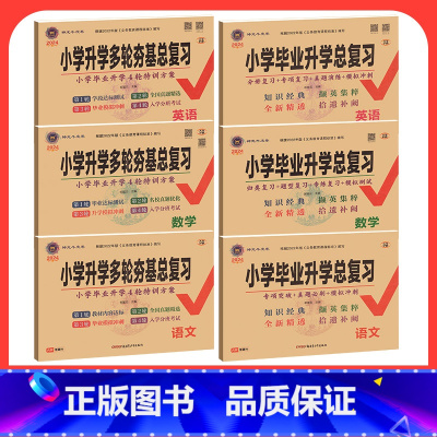 [小升初总复习6本]语文+数学+英语 小学升初中 [正版]2025小学毕业升学总复习英语外研版语文数学人教版海淀小升初分