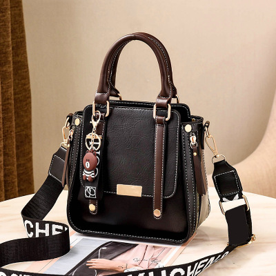 NEWLAKE包包女2020新款简约百搭宽带个性时尚大气中年复古手提单肩斜挎包手提包女