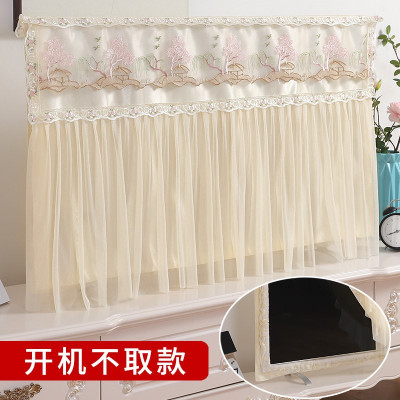 金铂喜电视机防尘布盖纱时尚电脑显示屏遮灰布家用隔脏防尘罩网红欧式满园米-开机不取款50英寸