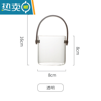 敬平水果叉子家用高端甜品叉收纳罐套装小叉子轻奢水果签果插不锈钢 透明色收纳罐