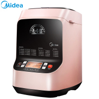 美的（Midea）TSC2011 多功能触摸屏 全自动撒酵母果料 麦香窖技术 面包机 香槟色+黑色