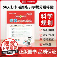 [正版]荣恒教育 25版 RJ 暑假专项 三3年级语文 写字练字帖(活页版) 山东美术出版社