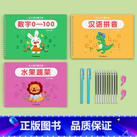 数字+拼音+画画 [正版]数字练字帖幼儿园凹槽字帖控笔训练儿童练习入门描红本中班大班每日一练学前班练字本初学者写字学字反