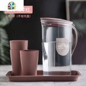 日式塑料冷水壶家用装水容器凉白开水壶大容量果汁水杯套装可高温 FENGHOU [1.5L]米亚蓝水壶[单壶]BS凉水壶