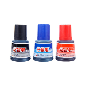 宝克(BAOKE)NO190记号笔墨水 仓库大头笔油性记号笔墨水补充液 红蓝黑 36ml/瓶 1瓶