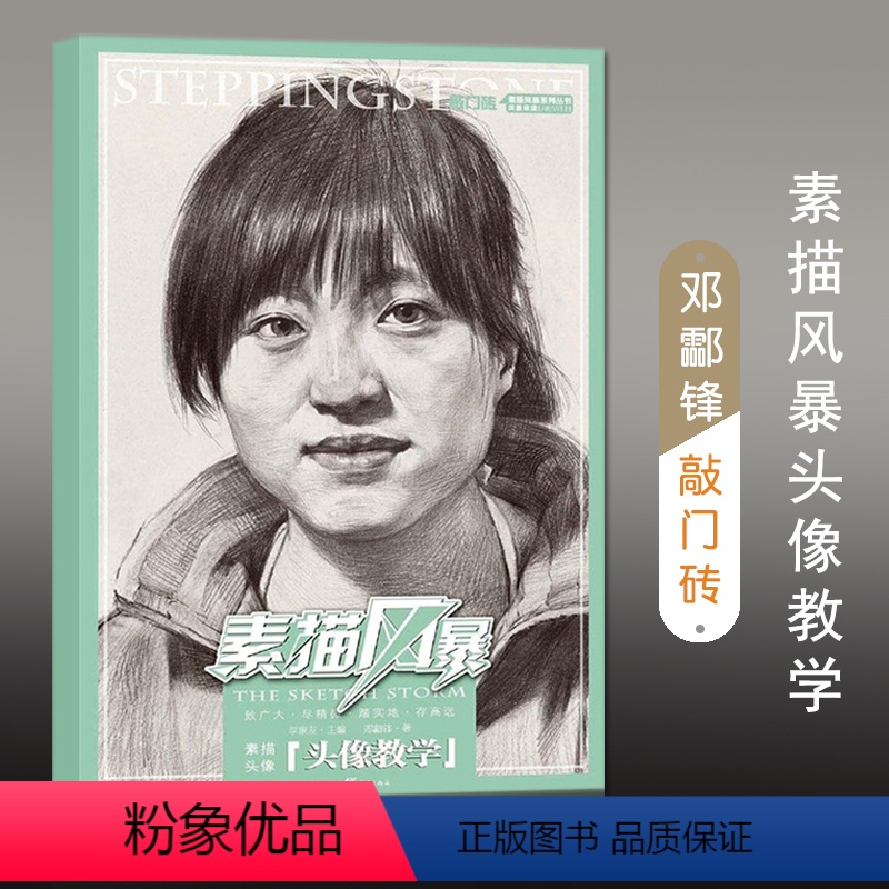 [正版]素描风暴素描头像头像教学 敲门砖自学入门基础教程材零基础学素描画画的书素描人物头像范本范画美术绘画书籍
