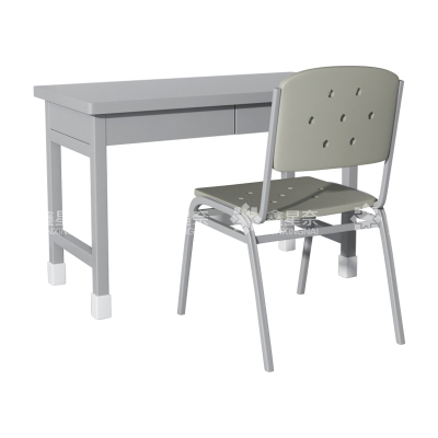 鑫星奈 制式营具办公桌营房钢制学习桌 制式二抽桌椅组合(一桌一椅)