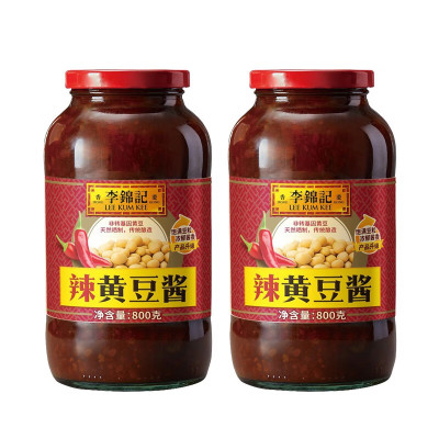 李锦记 辣黄豆酱800g 严选非转基因黄豆 炸酱面炖炒拌蘸调味酱