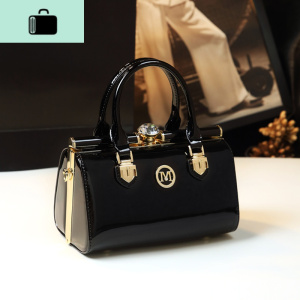 2020新款枕头女包手提包百搭单肩斜挎包镶钻亮皮夹子包小包NEW LAKE