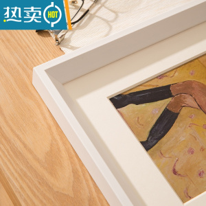 敬平实木大相框挂墙A3营业执照4K素描装裱画框外框拼图框定制任意尺寸 白色 定制尺寸联系客服[限2m内]