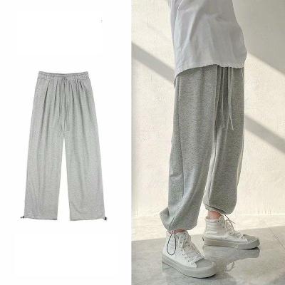 秋季韩版潮流裤子男宽松直筒休闲裤阔腿裤束脚运动裤百搭学生卫裤瓷里茶