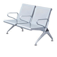 晋舰 靠背排椅中间带扶手加厚机场银行车站医院等候椅连椅两人位无垫