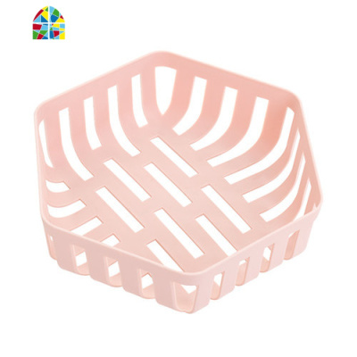 客厅零食盘创意水果盆家用厨房沥水篮水果盘ins北欧风塑料水果篮 FENGHOU 深粉色洗菜篮洗菜篮