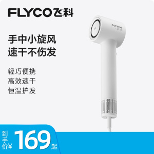 飞科(FLYCO)家用电吹风高速吹风机高浓度负离子护发大风力速干便携低噪音吹风筒FH6370 皓月白