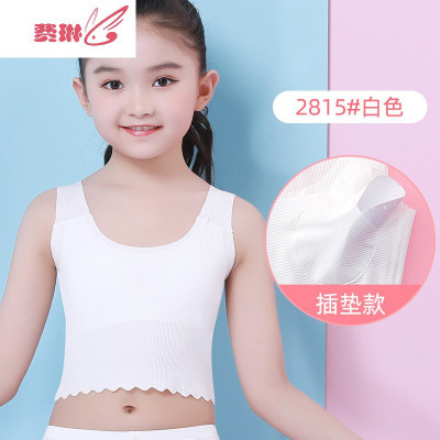 内穿女童发育期小背心高中学生抹胸少女文胸初中生内衣女青春期薄费琳