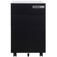 戴劲 活动柜矮柜储物柜文件柜资料柜挂劳柜带锁带轮小柜 静夜黑密码锁