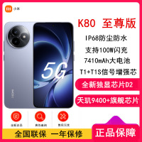 [全新]小米REDMI K80 至尊版 16GB+512GB 冰锋蓝 天玑9400+旗舰芯 7410mAh电池 100W快充 红米K80 5G手机
