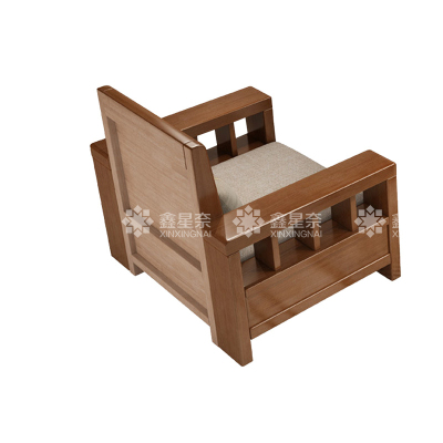 鑫星奈XXN4031201 实木沙发简约冬夏两用客厅沙发 单人位