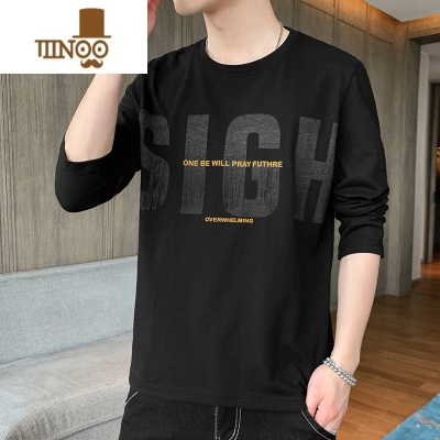 YANXUt恤男士潮流港风休闲百搭ins风圆领卫衣上衣打底衫男款