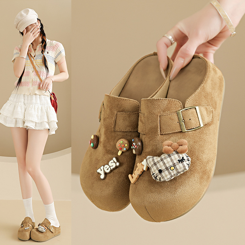 2026春季新款勃肯鞋ins韩版女学生懒人一脚蹬半托休闲鞋街拍