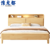 豫龙都床+床头柜+床垫1.5m套