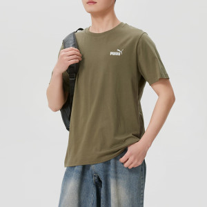彪马(PUMA)男装新款运动短袖上衣跑步透气休闲宽松圆领T恤694448-01 ZP