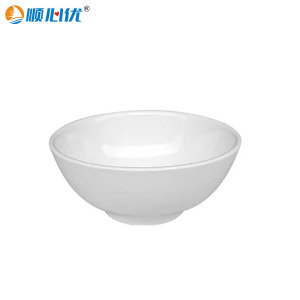 顺心优 纯白陶瓷碗饭汤粉碗面碗 6英寸碗 直径15*7.2cm/个