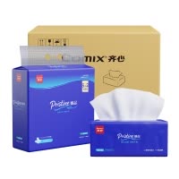 齐心 LPRC0006 臻品系列 纸面巾(软抽纸) 100抽4层 80包/箱 白 单位:箱