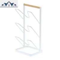 厨房免打孔三层落地锅盖架菜板架案板架台面放锅盖架子收纳置物架 三维工匠