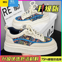 聚范男鞋2024新款夏季透气网红小白鞋青少年百搭运动休闲帆布板鞋