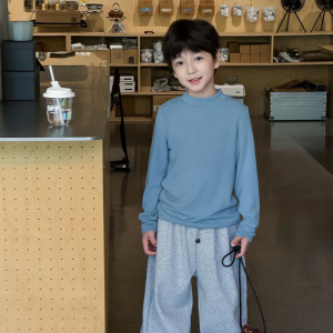 童酷男童冬季新款童装纯色百搭半高领宝宝精品羊绒儿童打底衫