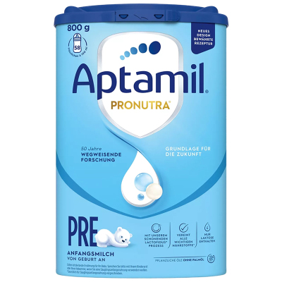 Aptamil德国原装进口爱他美经典版pre段0-6个月婴幼儿配方奶粉800g