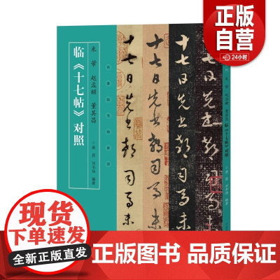 名家临名帖系列 米芾 赵孟頫 董其昌临十七帖对照行书临摹字帖毛笔书法初学者基础入门教材技法临摹范本 行书墨迹原碑拓片练字