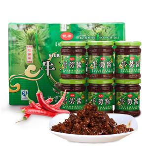 优希 牛蒡酱180gx6瓶/箱 咸菜徐州特产酱菜美食零食中秋礼盒大沙河牛膀酱菜
