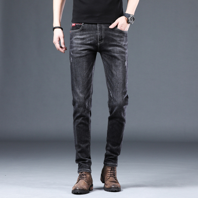 华中铭旗舰店2021春季新款牛仔裤男裤子男士休闲弹力修身直筒裤青年舒适休闲韩版潮流直筒裤