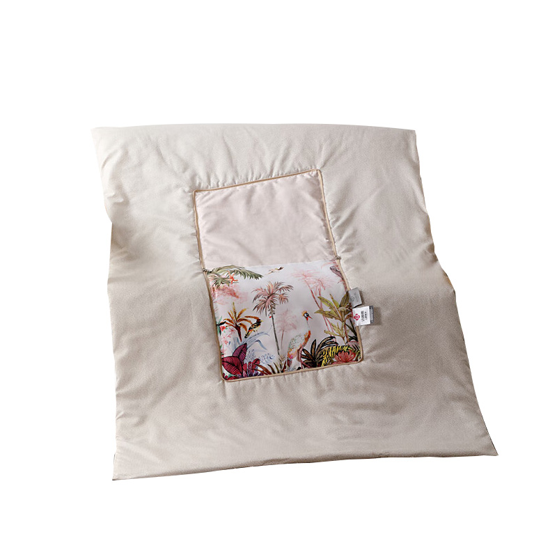 洁丽雅毛毯精梳棉印花抱枕被午休毯沙发枕靠枕白露JLY-YHE426