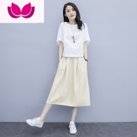 七斓棉麻时尚套装女2023夏季新款休闲裙子小个子连衣裙收腰亚麻套