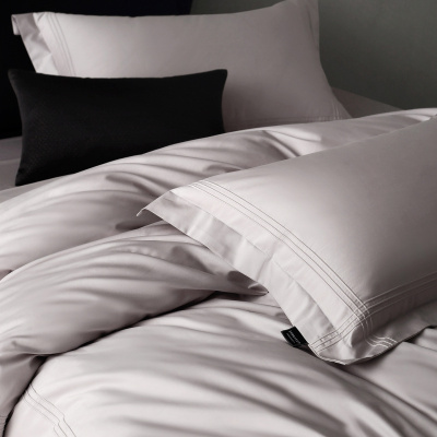 极简轻奢感100支长绒棉床上四件套纯棉床单床笠男生4件套