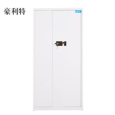 豪利特保险柜铁皮资料柜矮柜办公室储物柜通门白色指纹锁900*420*1850