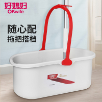 好媳妇 家用洗拖把桶储水胶棉平板拖布脱水桶挤水旋转地拖单桶加厚