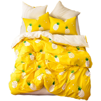 美帮汇北欧风格床上四件套简约潮流全棉全棉被套0.9学生宿舍三件套