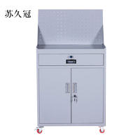 苏久冠工具柜加厚铁皮储物柜工厂车间用带抽屉汽修多功能收纳柜灰白色一斗小柜含轮子