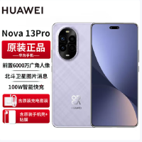 华为nova13 Pro 羽砂紫 512GB 100W快充 北斗卫星图片消息 IP65防尘防水 双扬声器 鸿蒙智能微曲屏手机