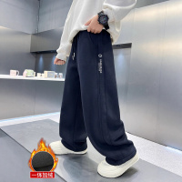 男童加绒裤子秋冬款儿童冬季加厚卫裤初中生长裤男大童韩系裤_147