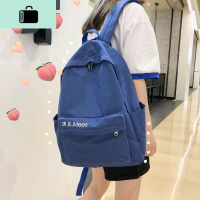 棉帆布2020新款古着感韩版初高中大小男女学生ins 纯色书包双肩背NEW LAKE女手包