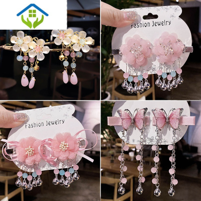 御蓝锦汉服儿童发饰发卡头饰夹子古风古代公主女童中国风古装发夹饰品3#主款款4对