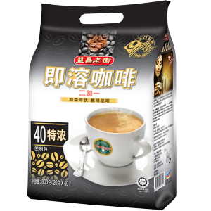 [买2袋送杯]马来西亚进口益昌老街特浓咖啡800g*1袋(20g*40条装) 【买2送杯】益昌老街特浓咖啡 800g